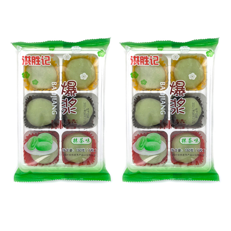 

Моти Hongshengji со вкусом матча, 2 шт. по 180 г