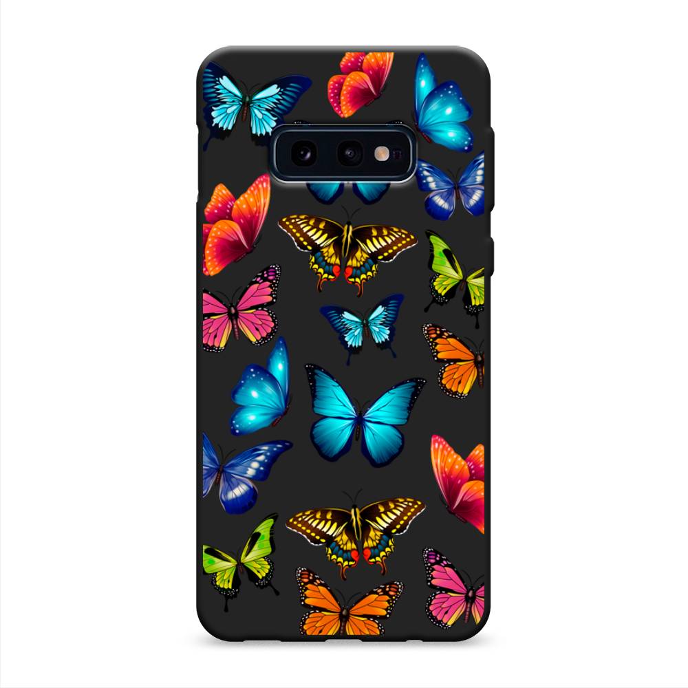 

Матовый силиконовый чехол "Разные бабочки" на Samsung Galaxy S10E, Разные бабочки