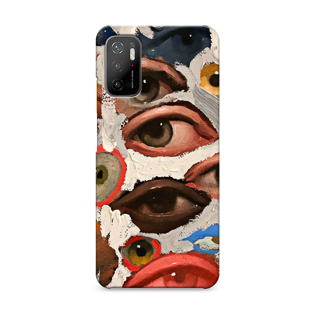 

Пластиковый чехол "Глаза масляная живопись" на Xiaomi Poco M3 Pro, 311020-5