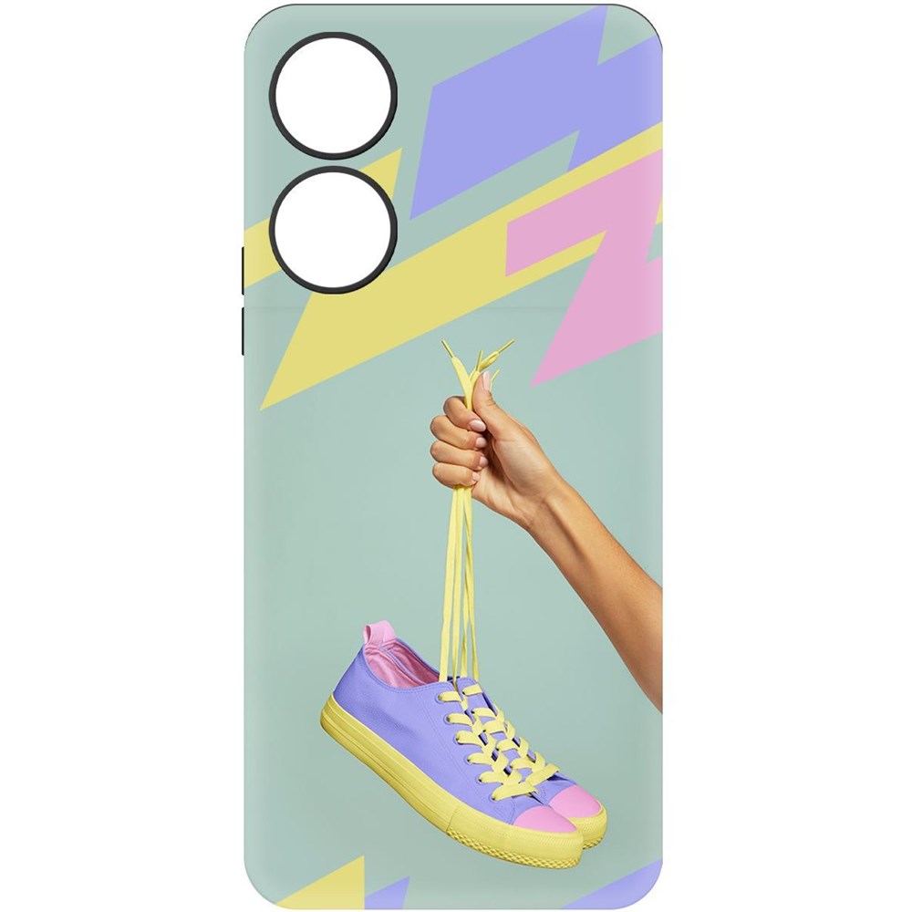 

Чехол-накладка Krutoff Soft Case Кроссовки женские Цветные для Honor X5 Plus черный