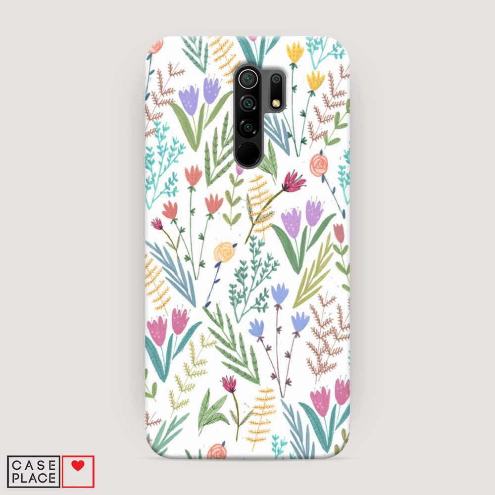

Пластиковый чехол "Полевые цветы рисунок" на Xiaomi Redmi 9, 38320-6