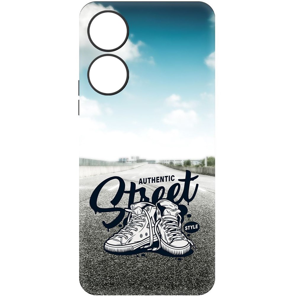 

Чехол-накладка Krutoff Soft Case Кроссовки мужские Уличный стиль для Honor X5 Plus черный