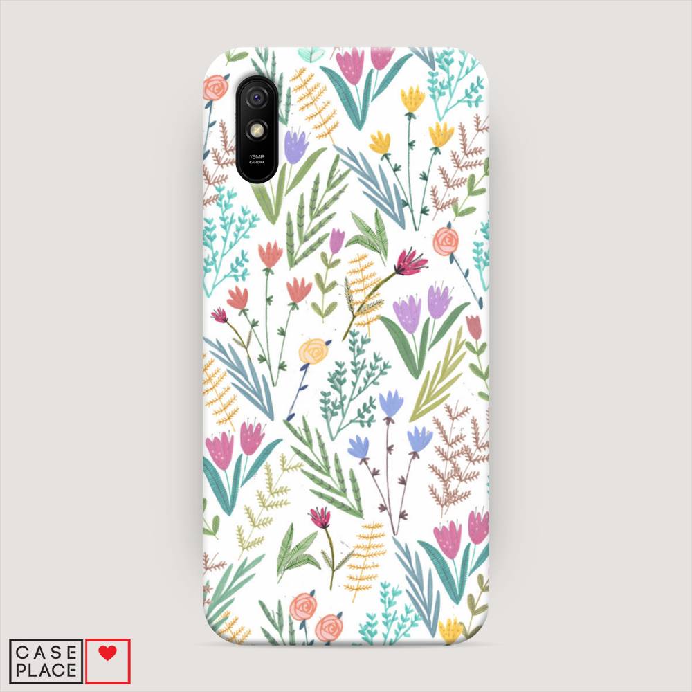 

Пластиковый чехол "Полевые цветы рисунок" на Xiaomi Redmi 9A, 38920-6