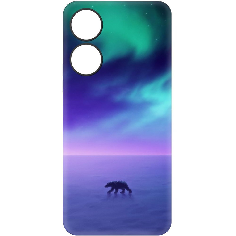 

Чехол-накладка Krutoff Soft Case Северное Сияние для Honor X5 Plus черный