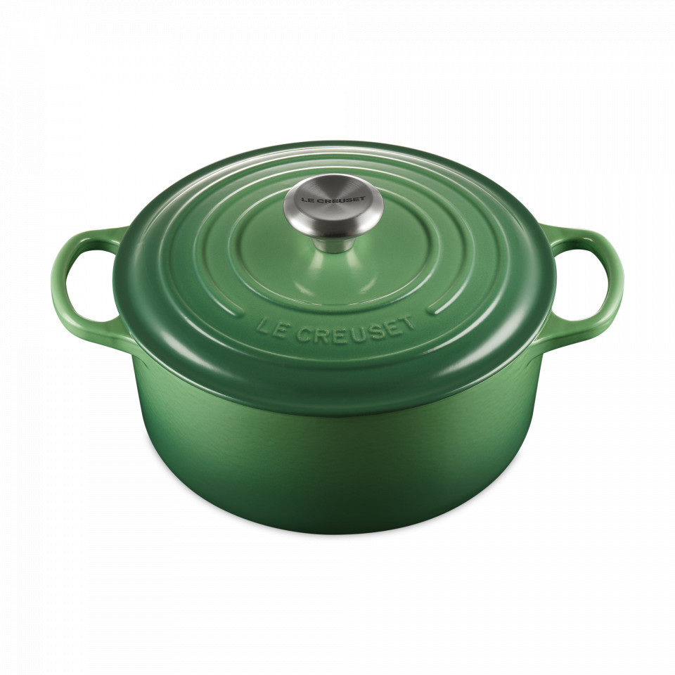 Кастрюля с крышкой Le Creuset Bamboo Green 24 см чугун зеленый