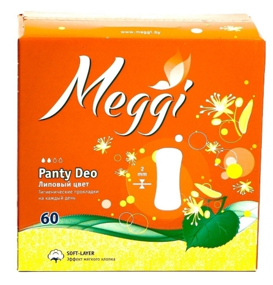 Купить Прокладки гигиенические MEGGI на каждый день PANTY DEO Липовый цвет 60шт