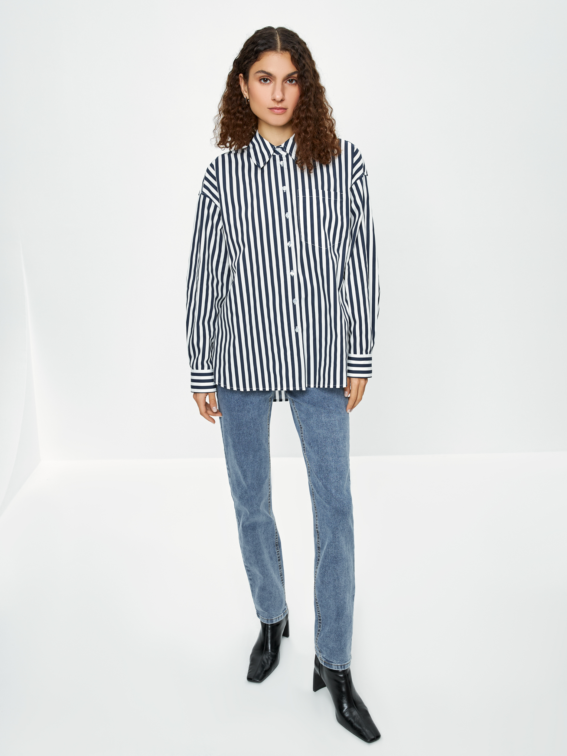 

Рубашка женская ZARINA 3122108309 синяя XS, 3122108309