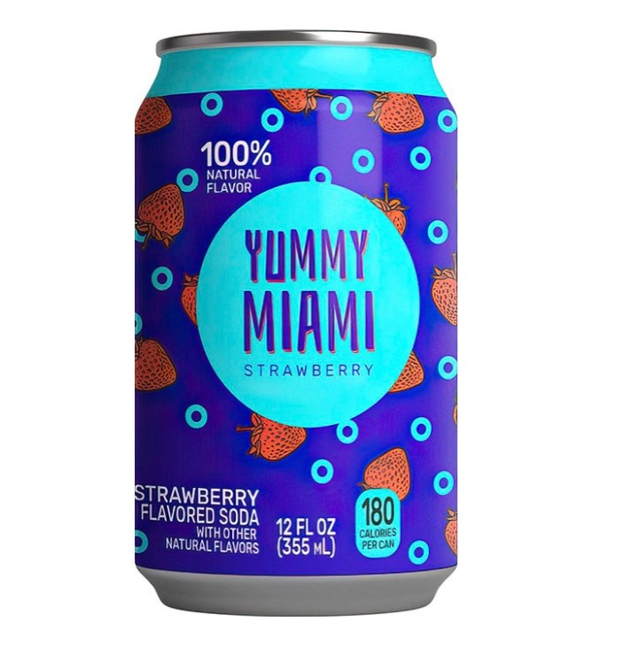 

Газированный напиток Yammy Miami клубника, 0,355 л х 12 шт, Yummy Miami 0,355л.*12шт.