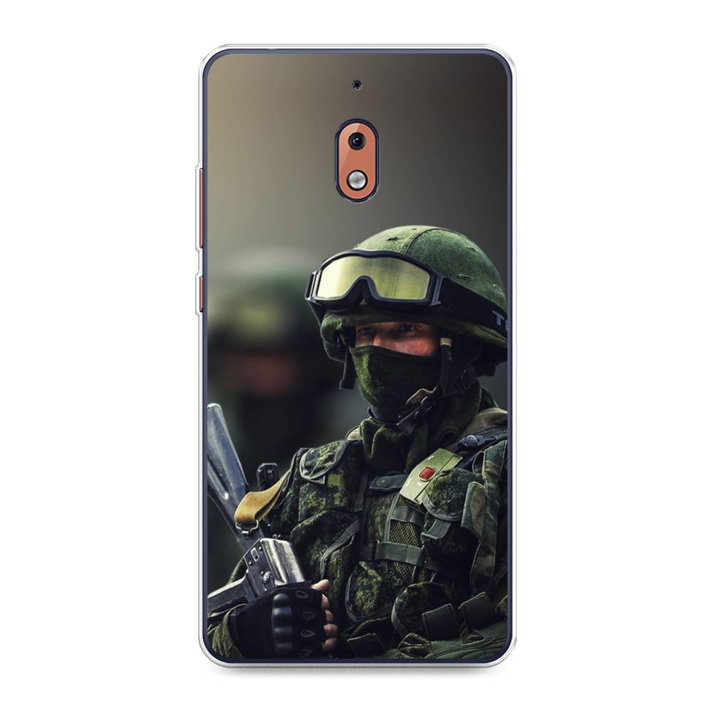 

Чехол Awog на Nokia 2.1 / Нокиа 2.1 "Солдат", Зеленый;серый, 121550-5