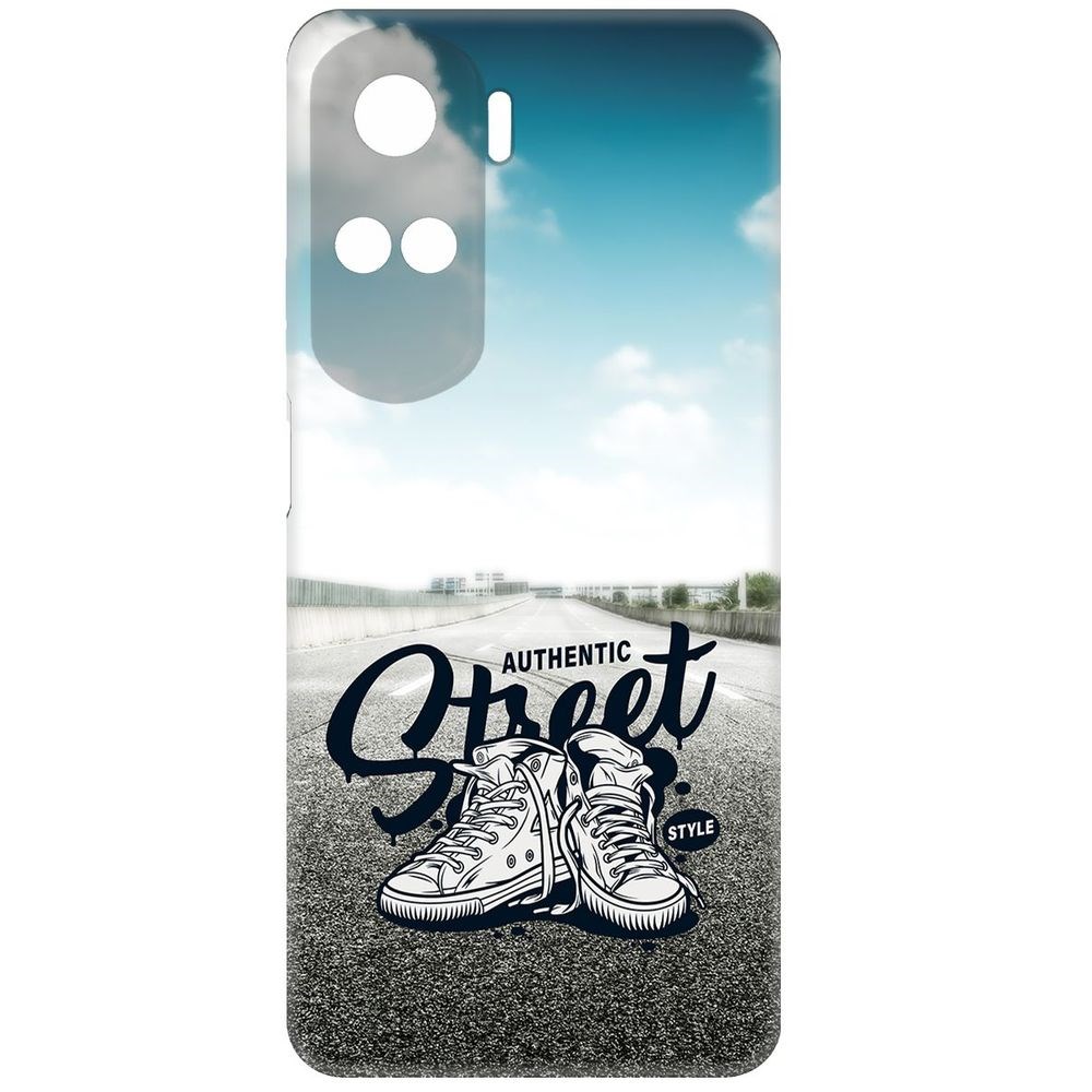 

Чехол-накладка Krutoff Soft Case Кроссовки мужские Уличный стиль для Honor 90 Lite черный