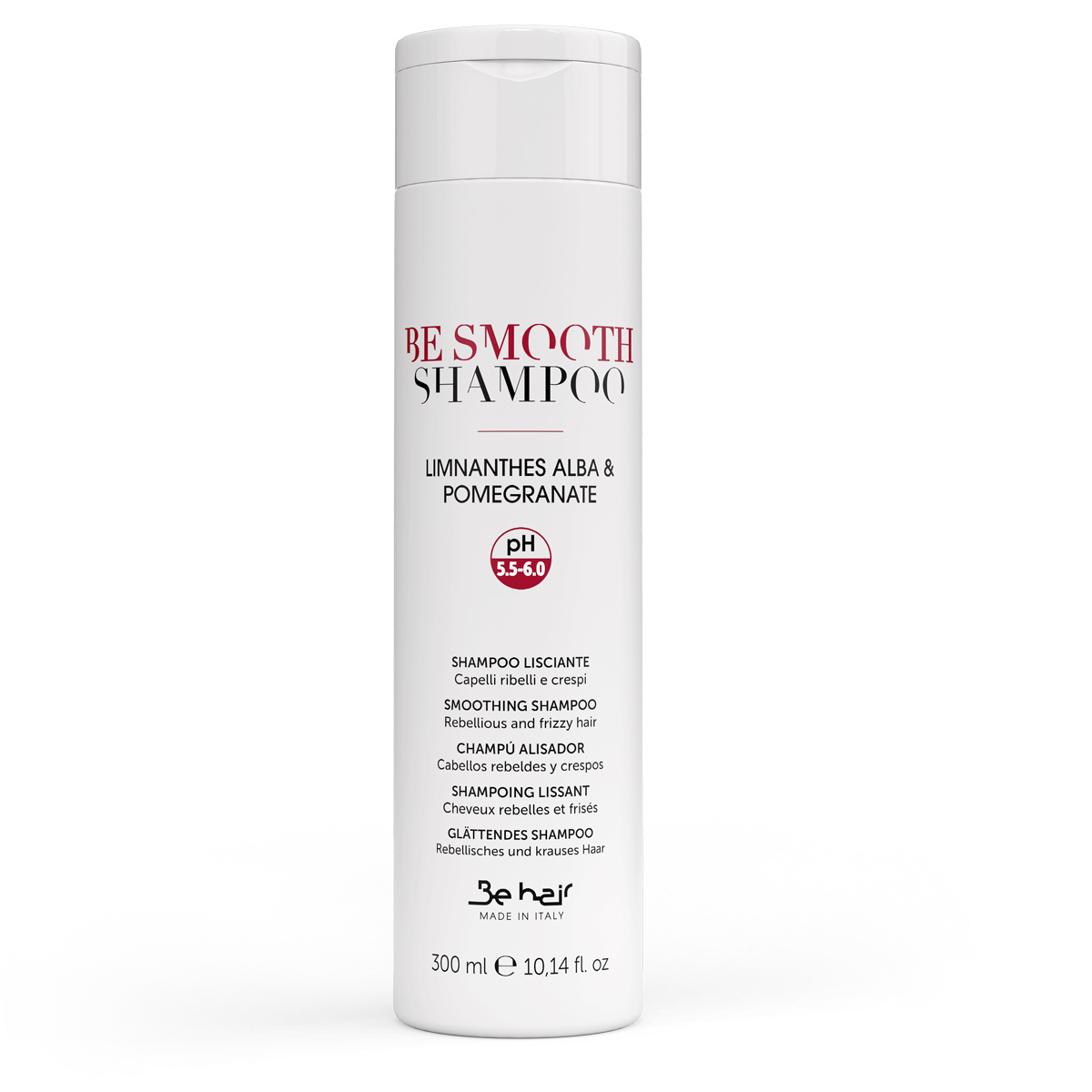 фото Шампунь разглаживающий smoothing shampoo rebellious & frizzy hair 300 мл be hair