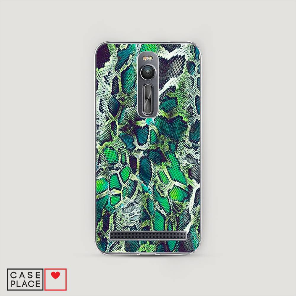 фото Чехол awog "зеленая кожа змеи" для asus zenfone 2 ze550ml/ze551ml