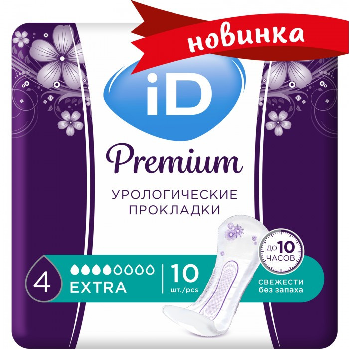 Прокладки iD Premium Extra урологические 10 шт 389₽