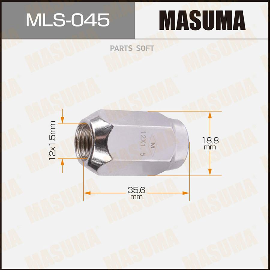 

MASUMA MLS045 Гайка MASUMA 12x1.5 20шт