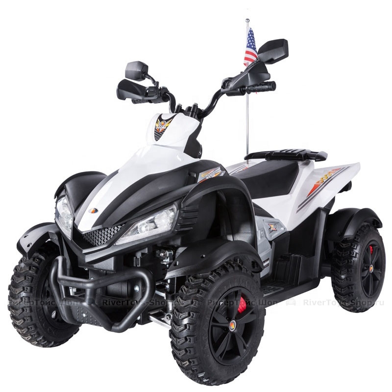 Квадроцикл RIVERTOYS P333PP, белый электромотоцикл rivertoys z111zz белый