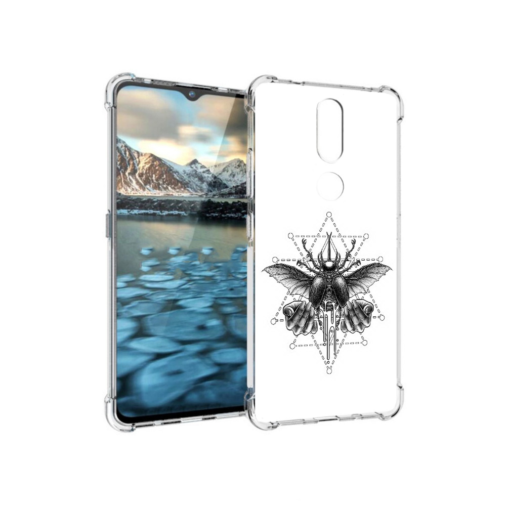

Чехол MyPads Tocco для Nokia 2.4 скарабей (PT227049.107.601), Прозрачный, Tocco
