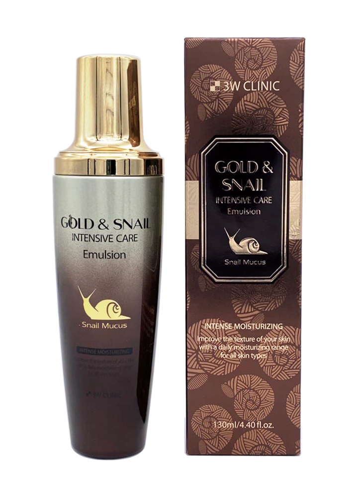 Эмульсия для лица золото и улитка 3W Clinic Gold & Snail Intensive Care Emulsion, 130 мл