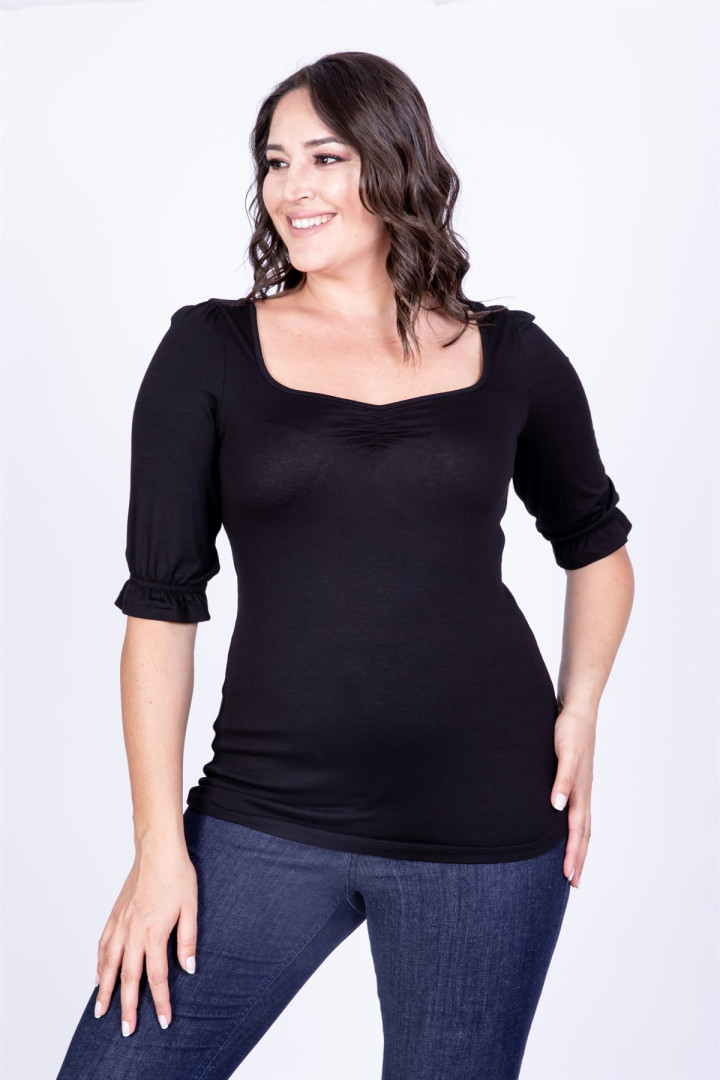 

Блуза женская My Line Moda 725 черная 3XL (товары доставляются из-за рубежа), 725
