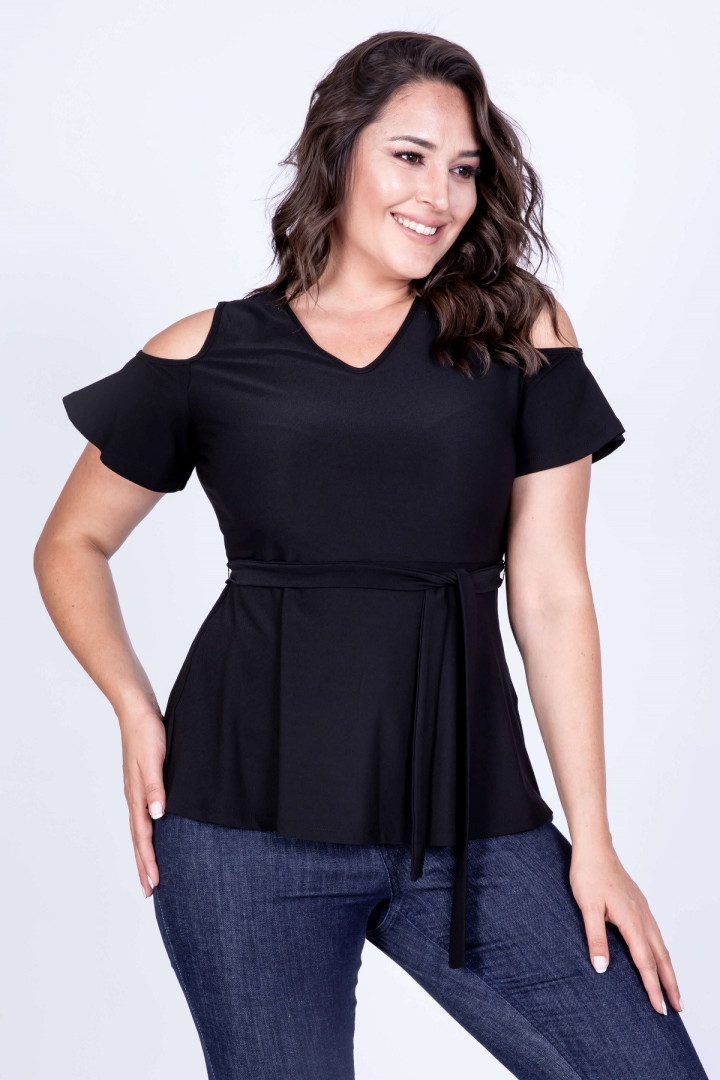 

Блуза женская My Line Moda 741 черная XL (товары доставляются из-за рубежа), 741