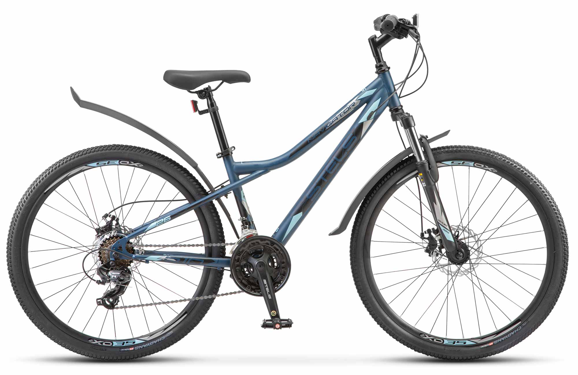 Велосипед Stels Navigator 510 MD 26 V010 2024 рама 14 темно-синий-зеленый 2350000₽