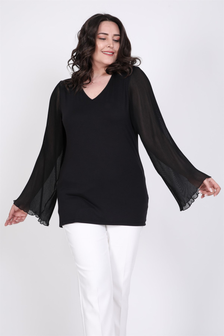 

Блуза женская My Line Moda 744 черная XL (товары доставляются из-за рубежа), 744