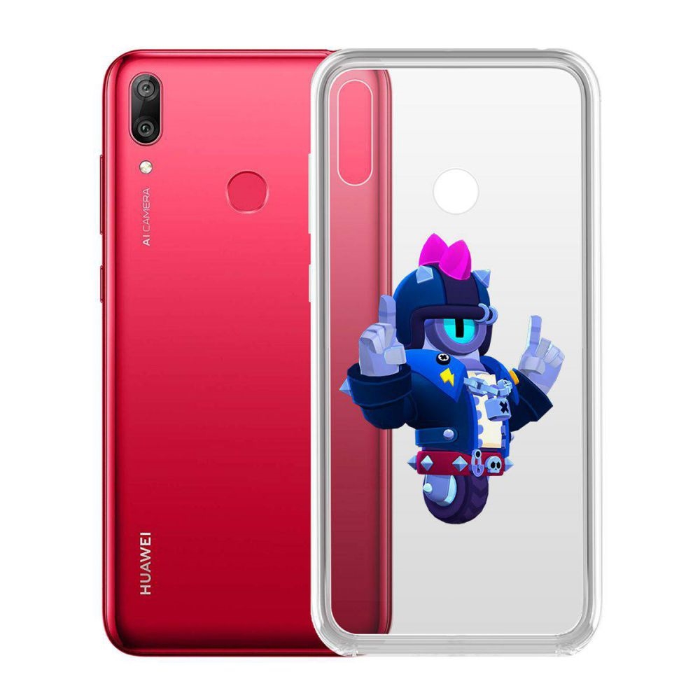 

Чехол-накладка Brawl Stars-Дикий Сту для Huawei Y7 (2019), Прозрачный