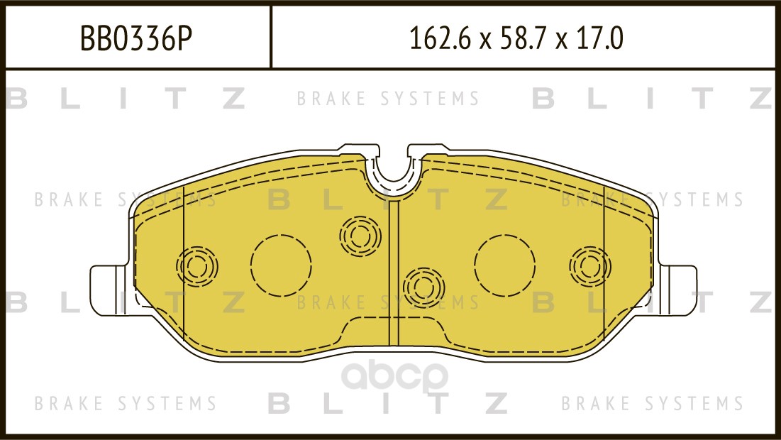 

Тормозные колодки BLITZ дисковые BB0336P