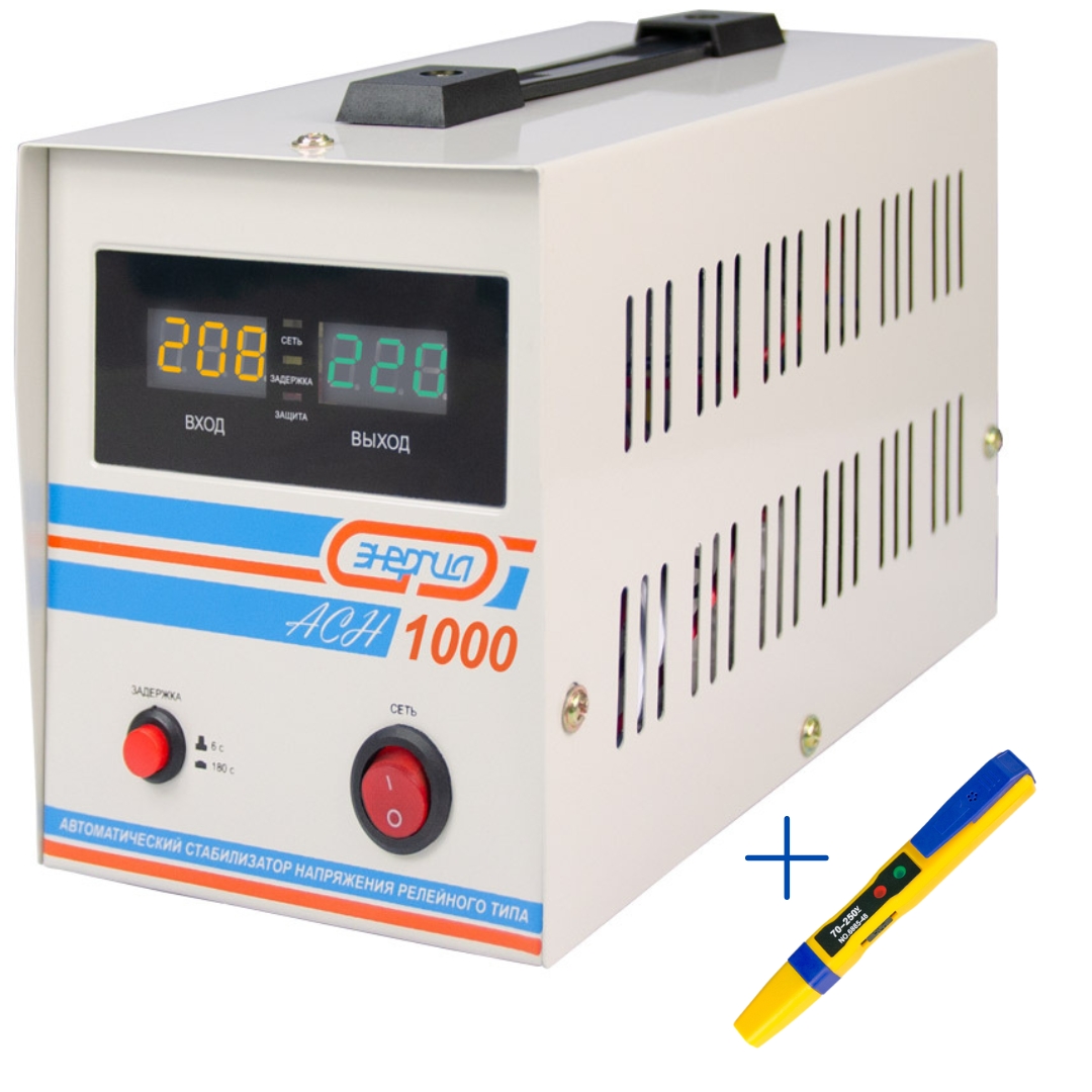 фото Стабилизатор напряжения энергия асн 1000 +отвертка-индикатор 6885-48ns (6878) этк энергия