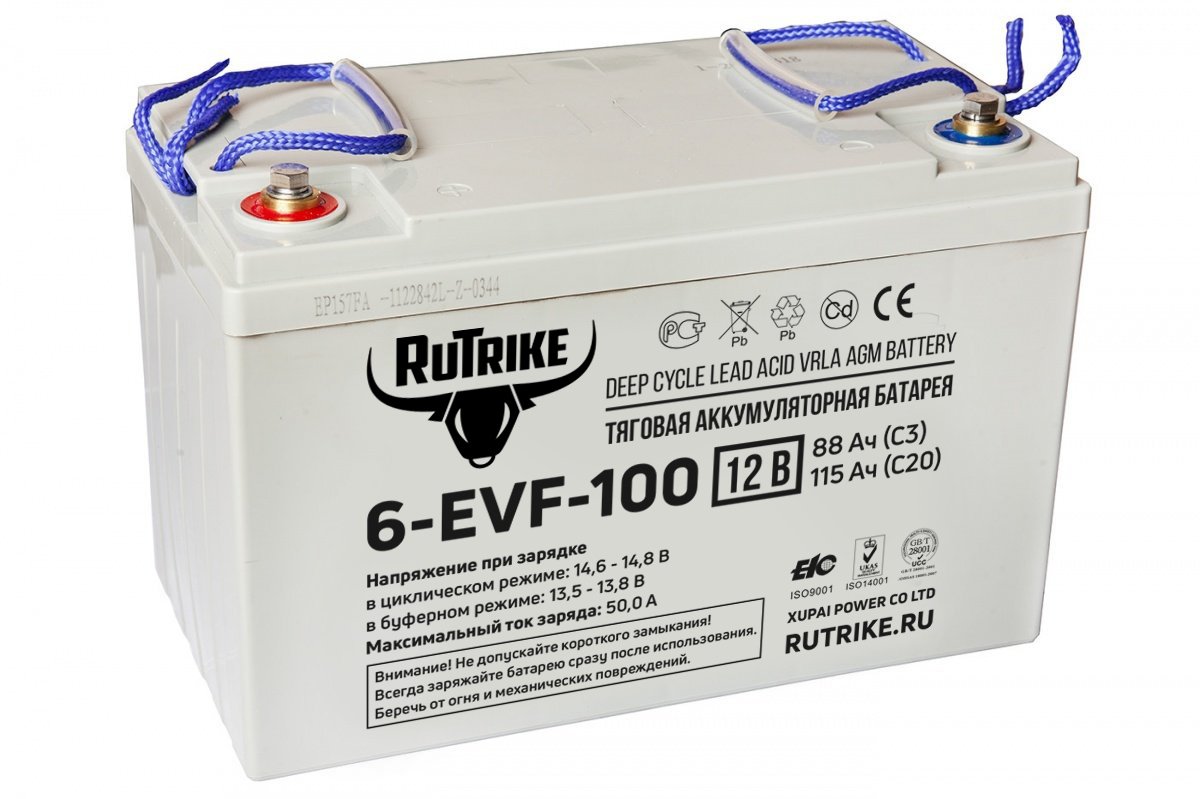 Аккумулятор для ИБП Rutrike 6-EVF-100 12V100A/H C3 115 А/ч 12 В 021664