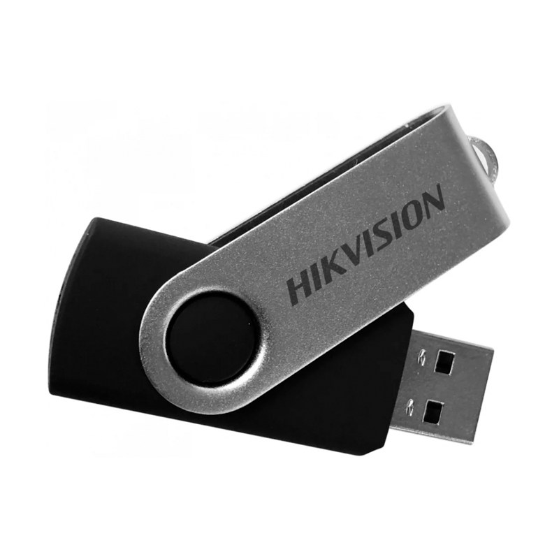 фото Флешка hikvision m200s usb 2.0 64 gb, black/silver