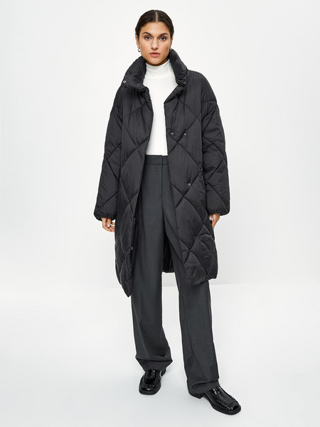 

Пальто женское ZARINA 3121412112 черное XL, Черный, 3121412112