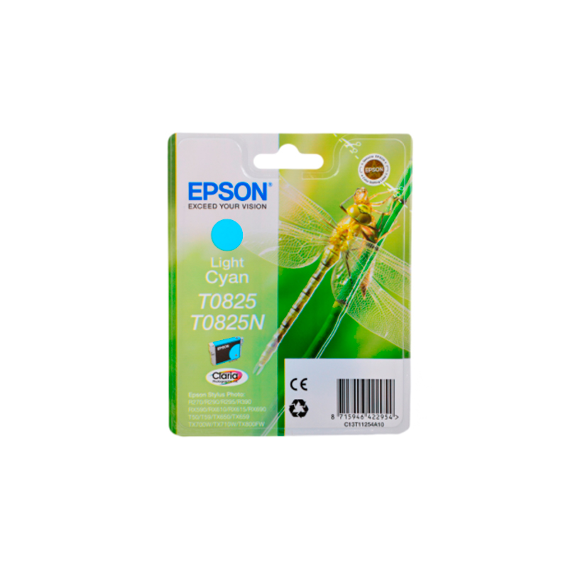 

Картридж совместимый T08254A Epson Stylus Photo R270/R290/R390/ Photo 1410, RX590 Light-Cy, T08254A_TV