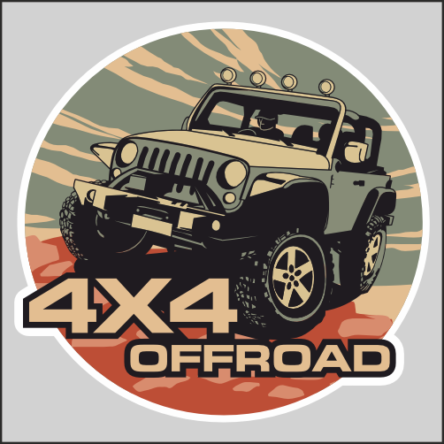 

Наклейка Наклейки за Копейки Off Road 4x4 15х15см, ААА797