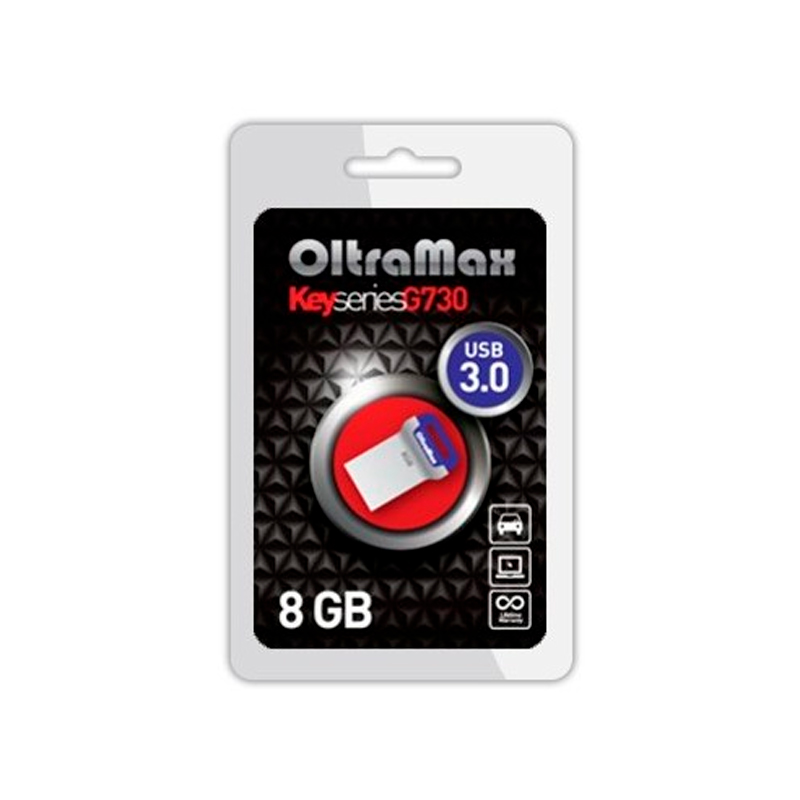 

Флэш драйв USB 8GB 3.0 OltraMax Key G730 Silver