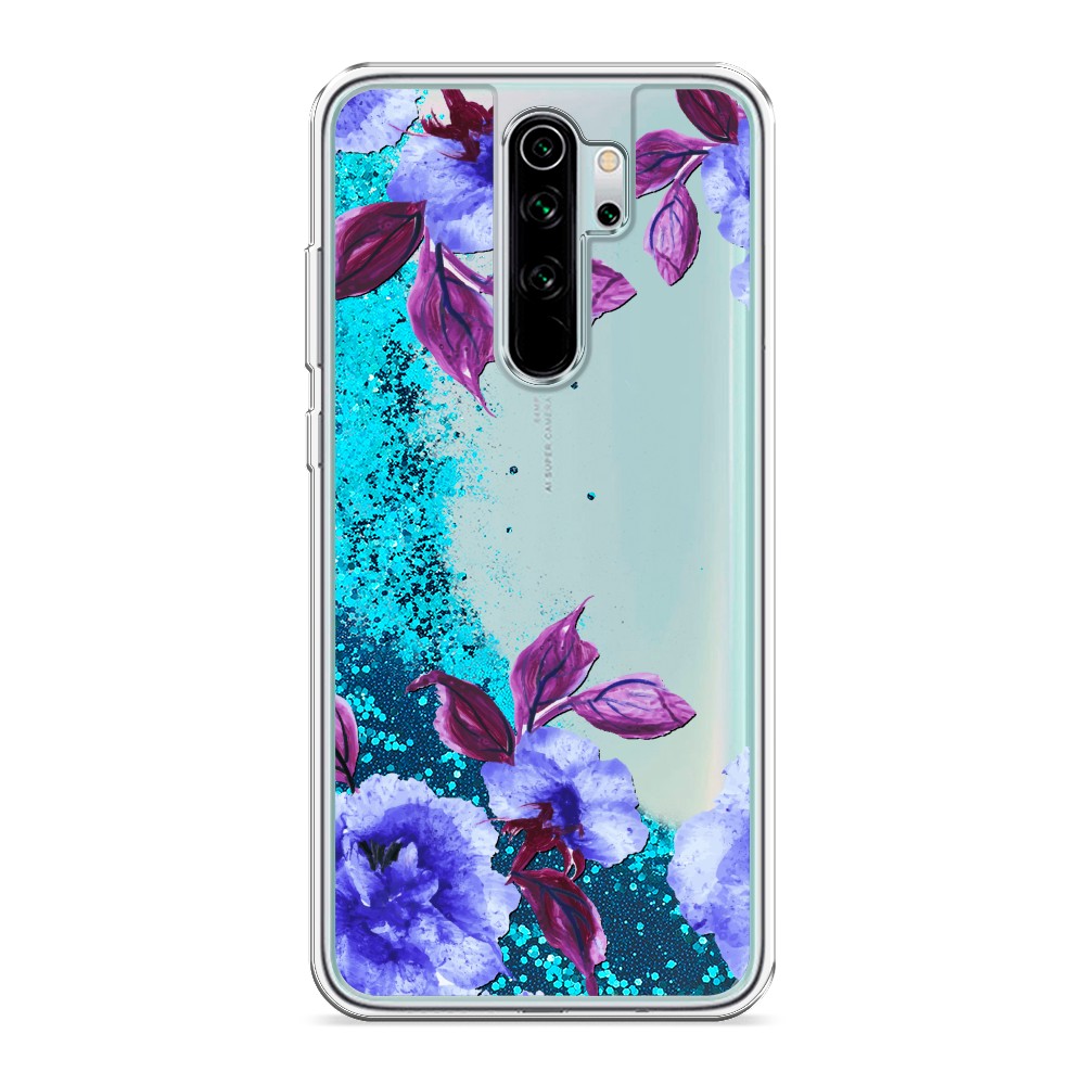 фото Жидкий чехол с блестками "цветочная фантазия 5" на xiaomi redmi note 8 pro awog