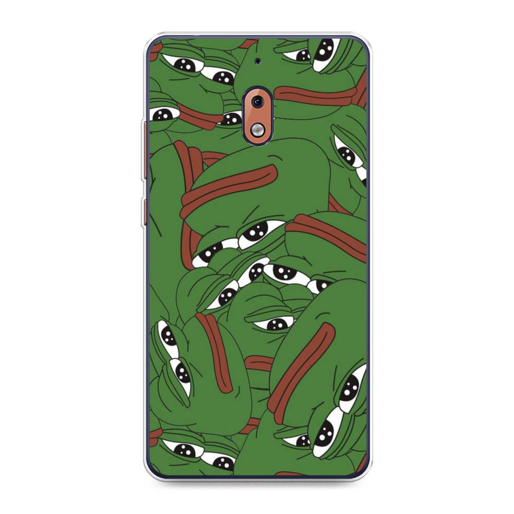 

Чехол Awog на Nokia 2.1 / Нокиа 2.1 "Печальный frog", Зеленый;белый, 121550-9