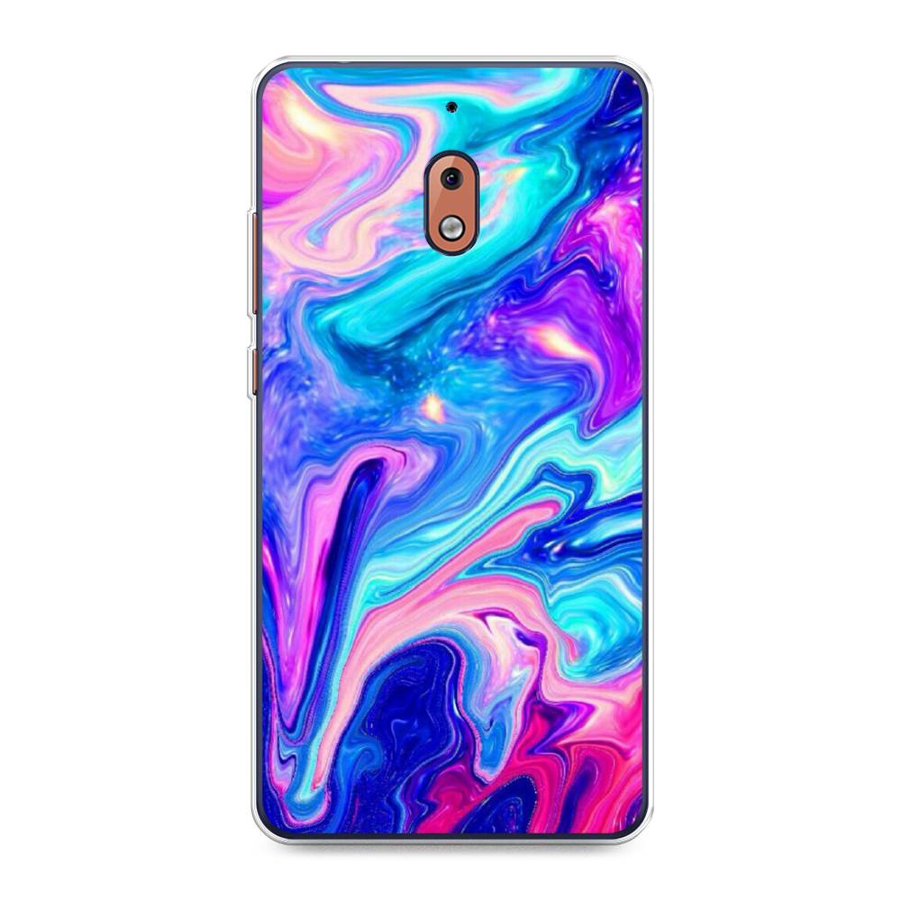 

Чехол Awog на Nokia 2.1 / Нокиа 2.1 "Потеки краски", Розовый, 121550-10