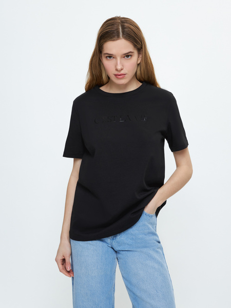 

Футболка женская ZARINA 3121647437 черная M, 3121647437