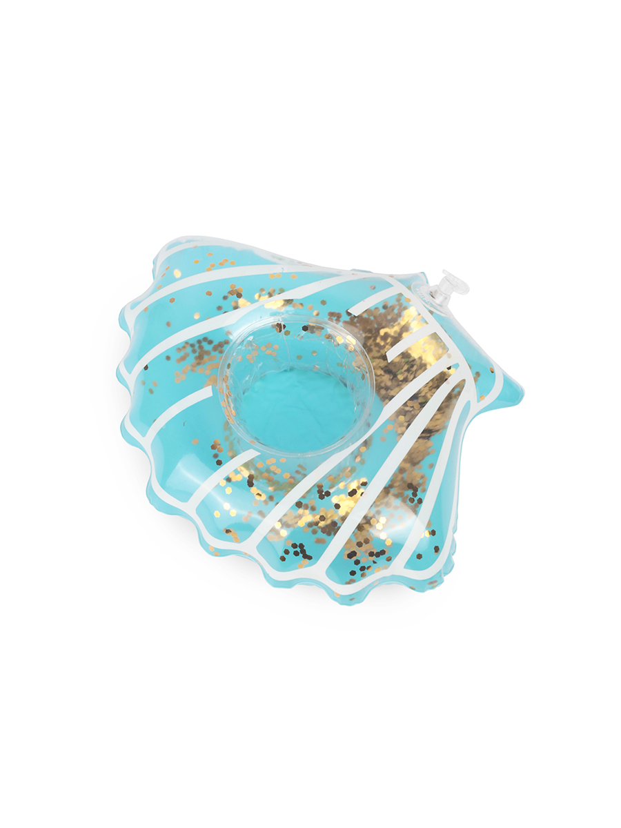 

Надувной подстаканник для напитков Голубая Ракушка с золотыми блестками Baziator BG0155, BG0155