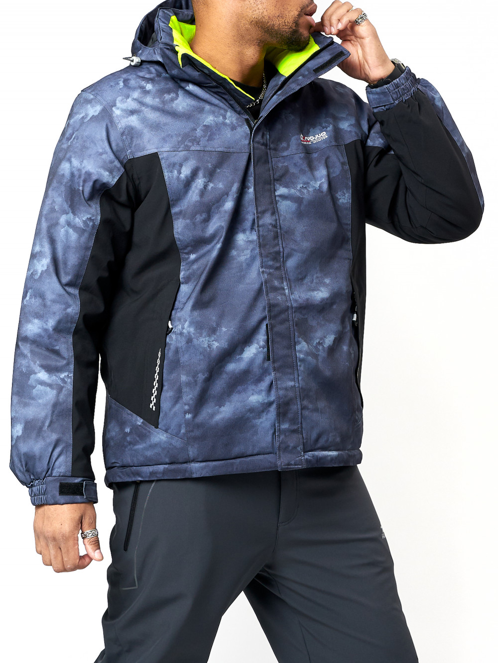 Спортивная куртка мужская NoBrand AD78018 синяя M