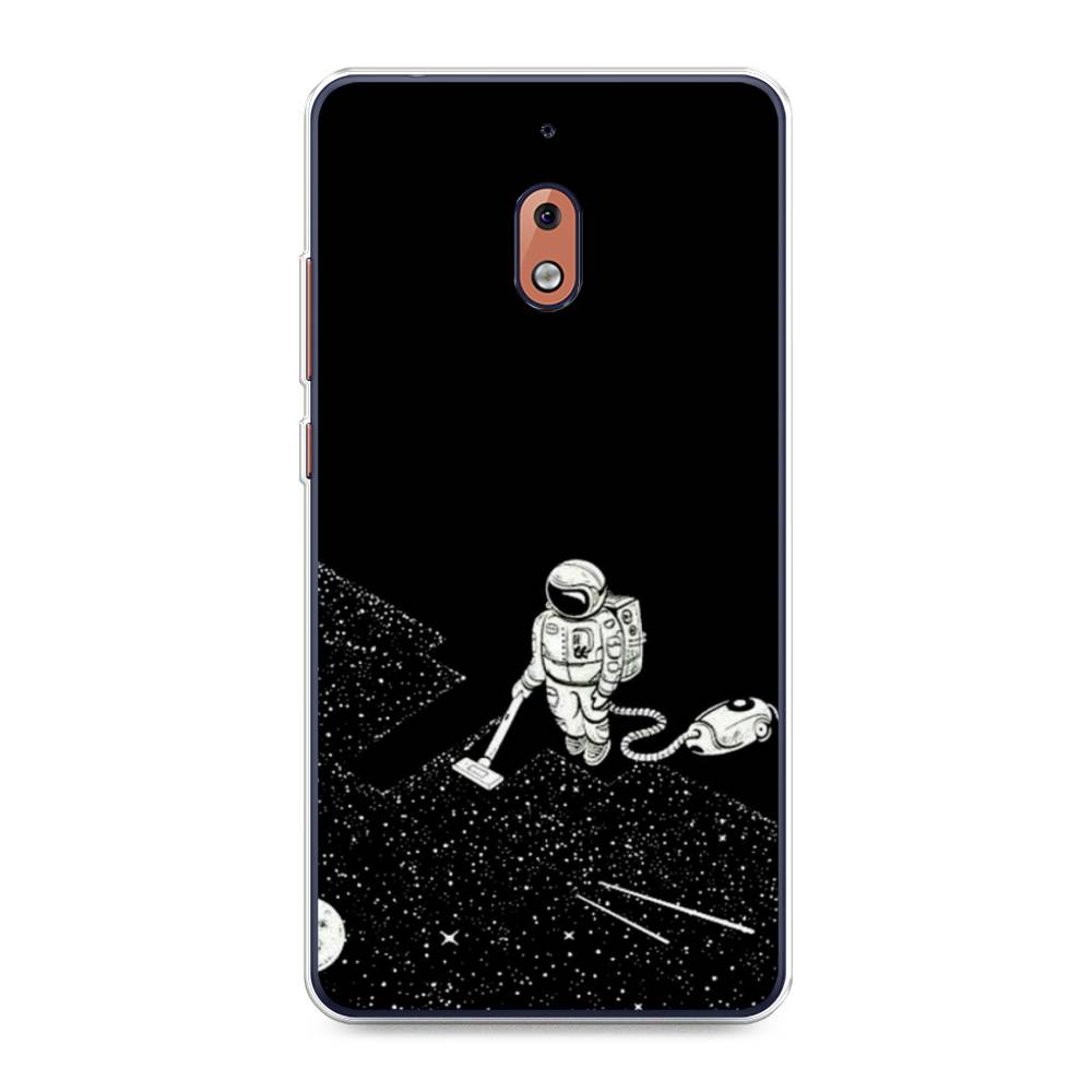 

Чехол Awog на Nokia 2.1 / Нокиа 2.1 "Космонавт с пылесосом", Белый, 121550-4