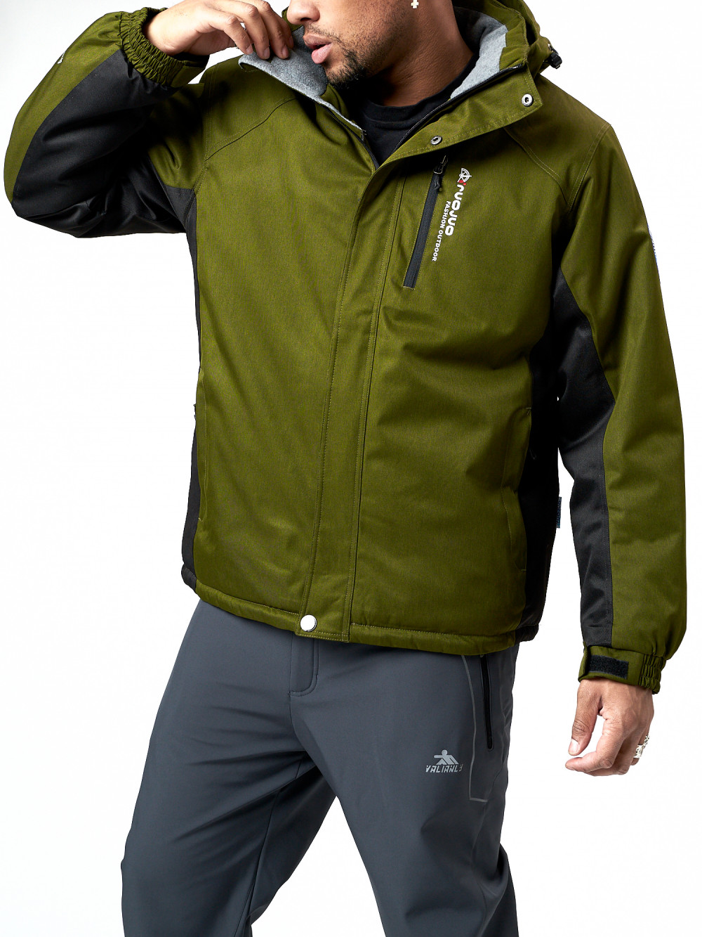 Спортивная куртка мужская NoBrand AD78016 хаки M