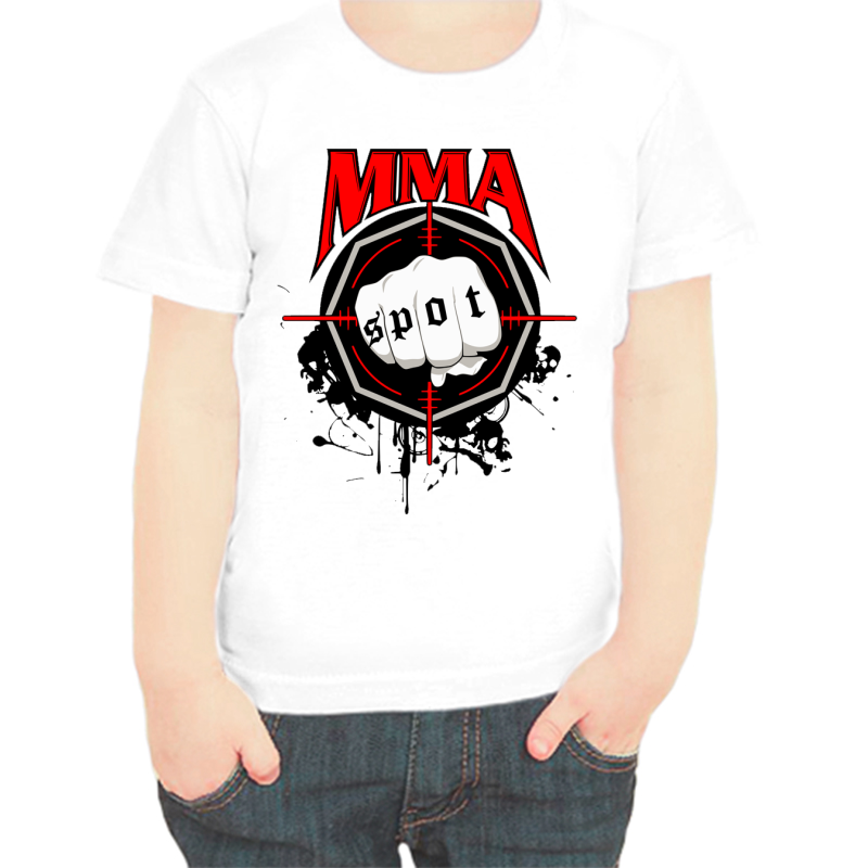 

Футболка мальчику белая 26 р-р MMA sport, Белый, fdm_MMA-sport