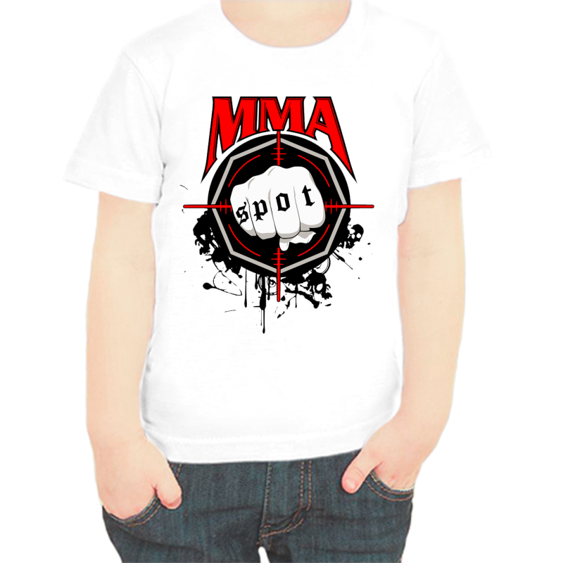 

Футболка мальчику белая 30 р-р MMA sport, Белый, fdm_MMA-sport