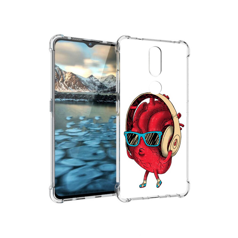 

Чехол MyPads Tocco для Nokia 2.4 слушай сердце (PT227049.107.609), Прозрачный, Tocco