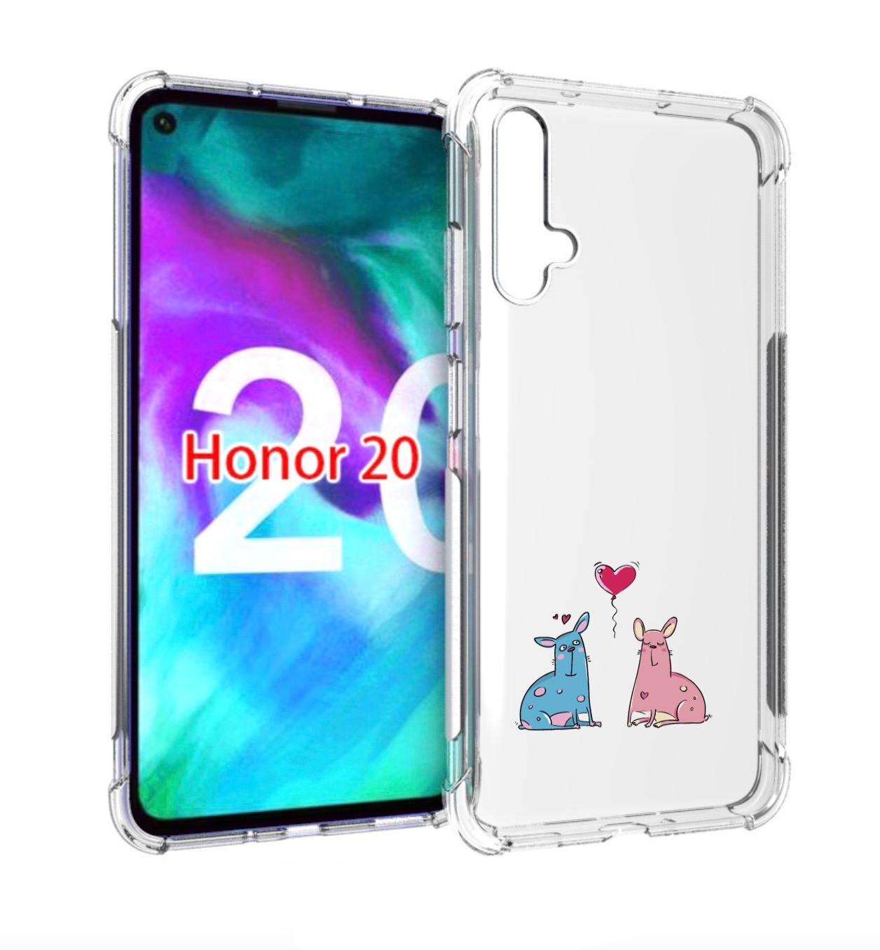 

Чехол бампер MyPads Лама любовь для Honor 20., Прозрачный, Tocco