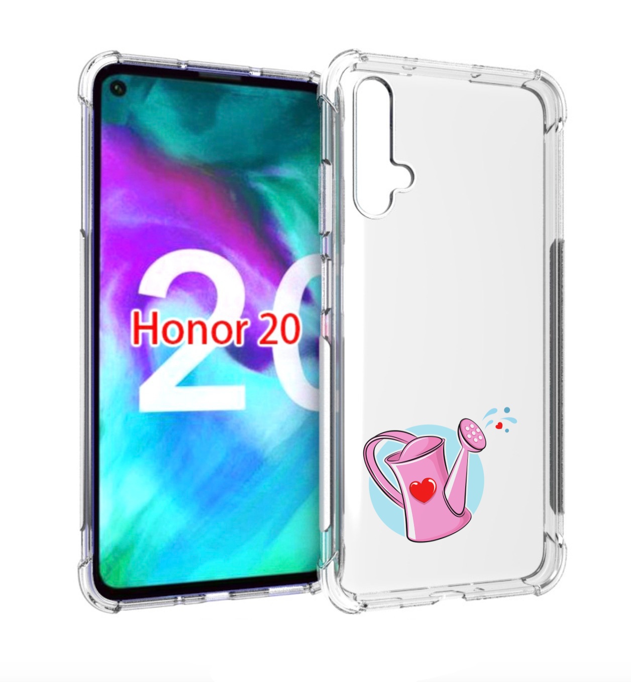 

Чехол бампер MyPads Лейка любви 14 февраля для Honor 20., Прозрачный, Tocco