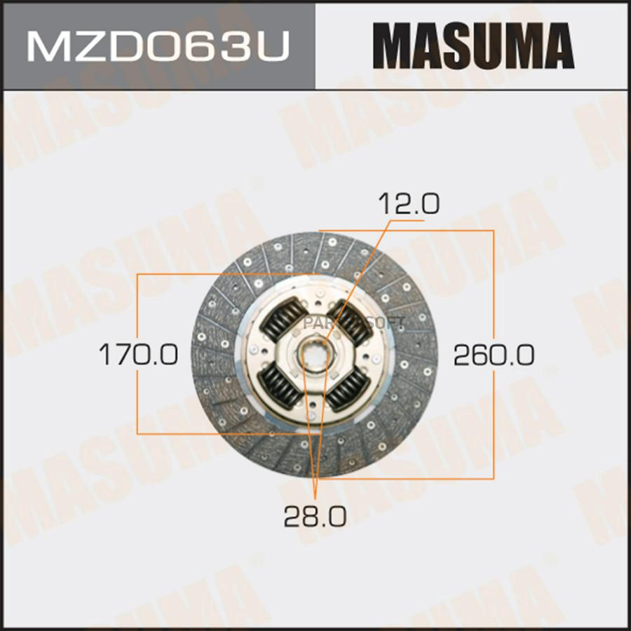 

MASUMA MZD063U Диск сцепления 260*170*12*28 1шт