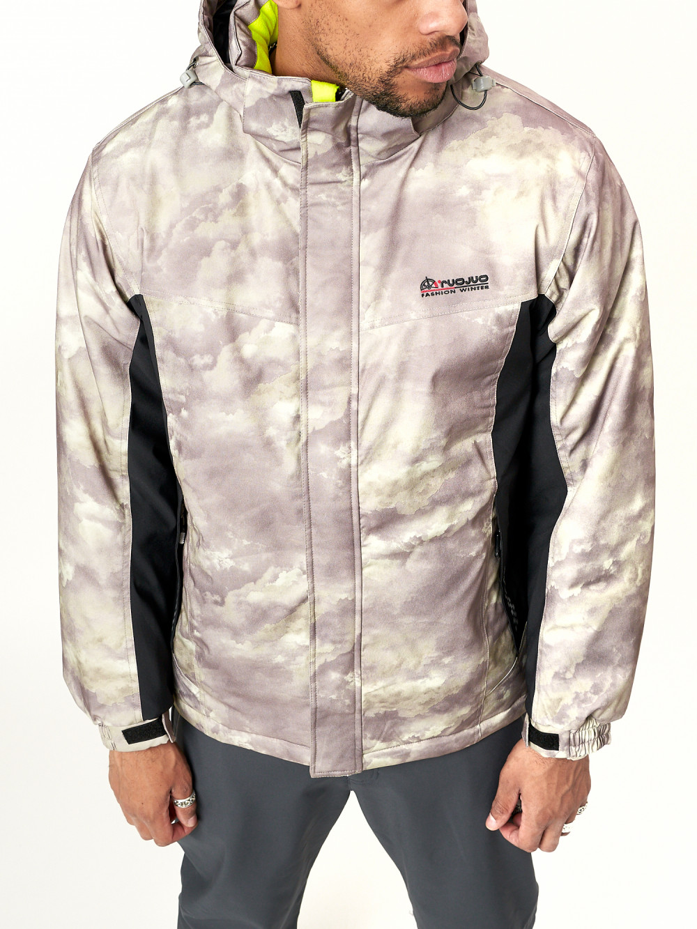 фото Спортивная куртка мужская nobrand ad78018 бежевая xxl