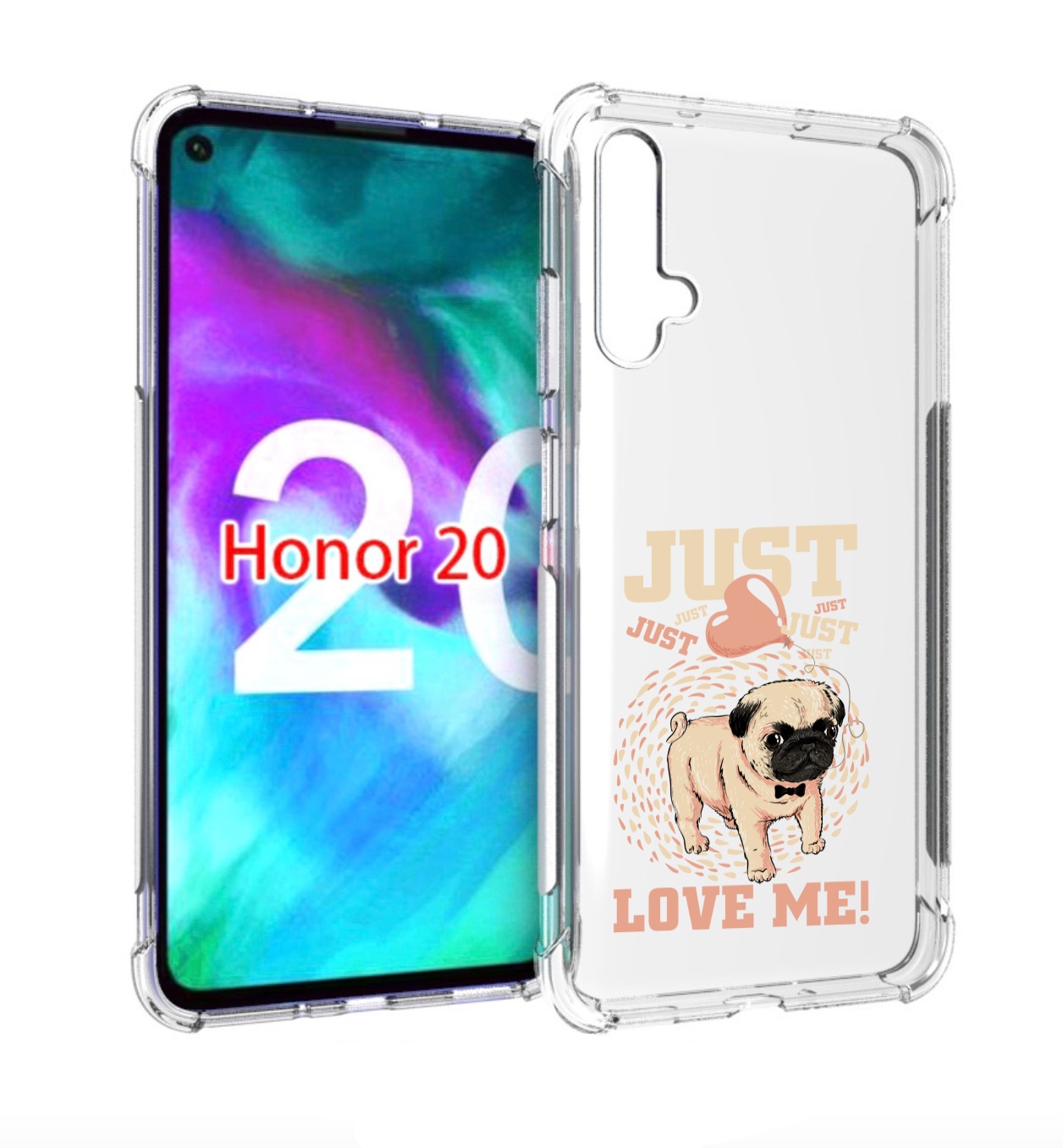 

Чехол бампер MyPads Люби меня для Honor 20., Прозрачный, Tocco